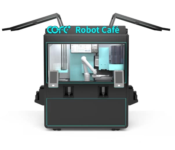 Page produit de la vitrine de café robot de 6e génération à l'avant